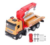 Akemaio 1:32 Dépanneuse de Transport Jouet Fonction de Levage Dépanneuse avec Crochet et Modèle de Véhicule de Voiture pour Enfants (Jaune)