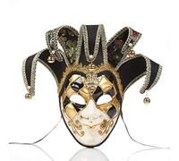 akemaio Masque de fête pour femmes et filles - Masque intégral de Venise - Masque de mascarade - Masque de Noël d'Halloween - Costume de carnaval - Masque anonyme (doré)