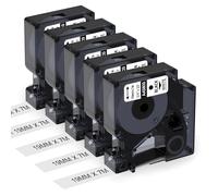 Aken 45803 S0720830s Compatible avec Dymo D1 Ruban 19mm x 7m pour LabelManager LM 360D 420P 450D 500TS, Compatible avec Dymo Ruban D1 19mm A45803