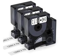 Aken A45013 Ruban Compatible avec Dymo D1 12mm x 7m Noir sur Blanc, Recharge pour Dymo 45013 S0720530 Compatible avec LabelManager 160 280 210D 360D 420P Etiqueteuses