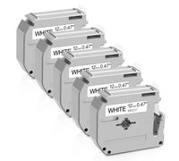 Aken MK-231 Ruban pour Étiqueteuse Compatible avec Brother MK231 12 mm x 8 m Noir sur Blanc, Compatible avec Brother PT-65 PT-60 PT-90 PT-55 PT-70BM PT-75 PT-85 PT-100 PT-110 PT-BB4