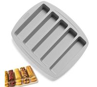 AKENZ - Moule 5 cake long multi mini apéritif apero compatible Cake Factory Infinity XXL en silicone platinum petit, patisserie, brioche, pain rectangulaire + E-BOOK OFFERT