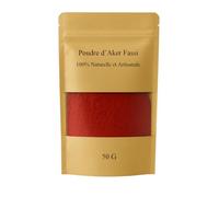 Aker Fassi Poudre 100% Naturelle - 50g - Pétales de Pavot & Écorce de Grenade - Éclat Peau, Anti-Âge, Teinte Lèvres Naturelle, Masque Visage, Soin Cheveux