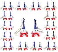 AKER Lot de 50 porte-clés Tour Eiffel Pairs souvenir couleur drapeau français 4,5 x 2 cm cadeaux