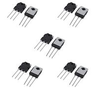 Akfldms 10 Pièces Transistors de Silicium - D1047 + B817, 200V, 12A