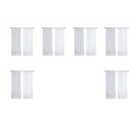 Akfldms 12 Pcs Super Doux Grande Main Sentiment Blanc Tulle Rideaux pour Salon Décoration Moderne Voile en Mousseline de Soie Solide Voile Transparent