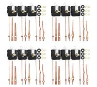 Akfldms 12 Pièces de Mécanisme de Mouvement D'Horloge à Quartz avec 3 Types D'Aiguilles D'Horloge en Bois de Noyer Accessoires D'Horloge pour la Réparation D'Horloge