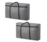 Akfldms 2 de Déménagement Extra-Larges, Robustes avec Fermetures Éclair Solides, Sac de Rangement avec Poignées pour Étudiants, Déménagement, Pratiques et Durables