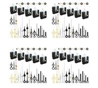 Akfldms 20 PièCes SéRies MéCanisme de Mouvement D'Horloge PièCes Silence Quartz Bricolage Horloge Murale avec 28 Paires DifféRentes Kit de Remplacement D'Aiguilles D'Horloge