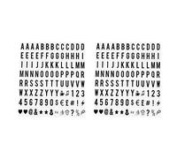 Akfldms 208 Pcs CinéMatique Lightbox Remplacement Lettres et Chiffres Signes Noir 65.4X35Mm(LED Light Box n'est Pas Inclus)