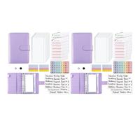 Akfldms 2Ensemble Classeur Budget, Enveloppes Trésorerie pour Organisateur Argent pour Budgétisation, Classeur de Budget avec Enveloppes à Fermeture Éclair