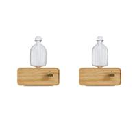 Akfldms 2X Diffuseurs D'Huiles Essentielles par Nébulisation sans, Rechargeables, Diffuseur D'Arômes Froids en Bois et Verre pour Salon, Maison, Bureau