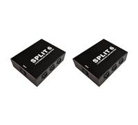 Akfldms 2X Interface XLR Passive, Distributeur de Signaux 1 Entrée 6 Sorties ou Mélangeur 6 Entrées 1 Sortie, Distributeur de Signaux pour Scène et Conférence