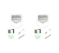 Akfldms 2X Kalimba 17 Touches Piano à Pouce, Instrument de Piano à Doigt en Acrylique Transparent Transparent