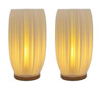 Akfldms 2X Lampes de Chevet pour Table de Nuit, Lampe de Nuit Vintage à Rayures, Petite Lampe pour Étude et Décoration, Breeze D