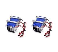 Akfldms 2X Refroidisseur de Réfrigération Thermoélectrique Peltier 144 W, Système de Refroidissement à Semi-Conducteur DC 12 V 15 A pour Ventilateur de Climatisation