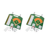 Akfldms 2X Tableau de Baseball Tableau de Programmation de Baseball Magnétique Accessoires D'Entraînement de Baseball Softball Tableau Marqueur Effaçable à Sec Écriture