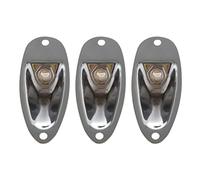Akfldms 3Pcs Bateau Guitare de Plaque de Prise D'Entree de 1/4 Pouce 6.35mm Chrome Argent
