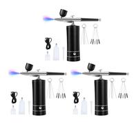 Akfldms 3X Kit AéRographe Compresseur AéRographe Sans Rechargeable, 30PSI, AéRographe Portable, Ensemble AéRographe