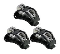 Akfldms 3X Tambourin à Pied Puissant et Réglable avec Instrument de Musique pour Performance et Chant Noir