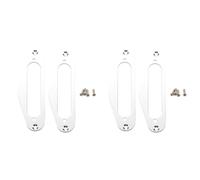 Akfldms 4 Pcs Bague de Cadre de Pick-Up Guitare Simple Bobine Bague de Pick-Up Humbucker Plat En Metal pour Guitares Electriques Style Tl (Argent)