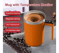 Akfldms 400 Ml de Mélange Tasse LED Température Affichage de la Température à Café Tasse D'Agitation Auto-Agitation