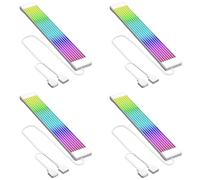Akfldms 4X Bande LED RVB Carte de Synchronisation ARGB pour Alimentation D'Ordinateur Carte Graphique GPU ATX 24 Broches Boîtier de Câble 8 Broches X8
