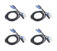 Akfldms 4X Câble Powercon Combinaison de Prise Powercon et de Ligne de Signal XLR pour Le Transit du Signal de Connexion d'alimentation Lumineuse (A)