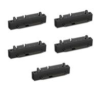 Akfldms 5 PièCes SFF-8482 SAS vers Mâle 15 Broches TêTe CourbéE Adaptateur d'angle de 90 DegréS Convertisseur pour Câble de Carte MèRe