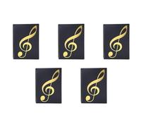 Akfldms 5X Dossier de Partitions, 60 Pages, /Support pour Partitions, Convient au Format Lettre A4, Dossier de ChœUr Inscriptible et DéTachable (Noir)