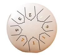 Akfldms 6 Pouces 8 Tons Son Tambour de Pluie Tambour de Pluie Extérieur Instrument de Percussion Yoga Méditation Exclusif Blanc