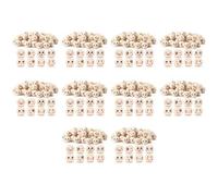 Akfldms 800x 8 Styles de Perles en Bois avec 20 mm, Perles en Bois avec Souriant, Perles en Bois Naturel Rondes avec Trou