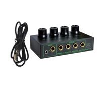 Akfldms Amplificateur Audio Amplificateur de Casque Professionnel Stéréo à Faible Bruit à 4 Canaux pour PC pour Sound Mixer Guitar Set 1