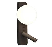 Akfldms Applique Murale LED avec Interrupteur, Lampe Murale en Verre, Projecteur Réglable pour Chambre, Luminaire de Chevet, Décoration Murale Noire.