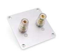 Akfldms Boîte Haut-Parleur 2 Bits Terminal de Câblage Carré de Liaison au Cuivre Post de Borne de Haut-Parleur Audio Borne 80 * 80 mm Accessoires