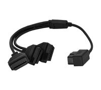 Akfldms Câble Répartiteur de Diagnostic OBD2 16 Broches Mâle vers 3 Broches Femelles, Rallonge OBDII pour Outils de Diagnostic Automatique et Scanners