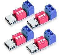 Akfldms Chargeur à Haut Débit 12V USB-C PD Module de la Carte de Déclenchement PD/QC Decation Fast Charge USB Type-C Power Deliver Boost (4PCS)