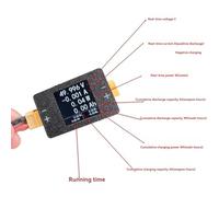 Akfldms Compteur de Puissance Haute Précision DC 8-150V 25A, Compteur de Courant Bidirectionnel, Compteur de Coulombs - Testeur de Tension/Capacité pour Modèles RC.