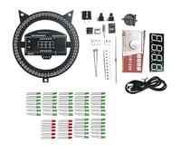 Akfldms DS1302 Kit D'Horloge Électronique DIY LED Rotatif Afficher la Température de la Température Souder Project de Pratique Green