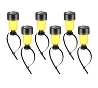 Akfldms Éclairage de Piscine Extérieur - Pack de 6 Lumières LED Solaires pour Cadres en Métal/Sol, Lumière Chaude