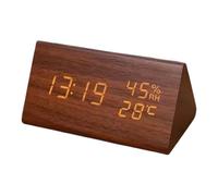 Akfldms Horloge D'Alarme Numérique Horloge Intelligente des Allocons Numériques pour Les Chambres Marron