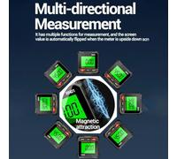 Akfldms Inclinomètre Numérique Multifonctionnel avec Affichage, Règle de Mesure de L'Angle de Pente, Inclinomètre Magnétique de Haute Précision.