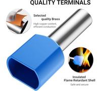 Akfldms Kit de 600 Embouts de Doubles, Assortiment D'Embouts de Doubles, Manchons Isolants Multicolores, Connecteurs Électriques