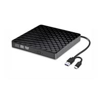 Akfldms Lecteur Optique Externe Slim 2 en 1 USB 3.0 Type C DVD RW CD Writer Drive Burner Reader Player pour Ordinateur Portable et PC de Bureau.