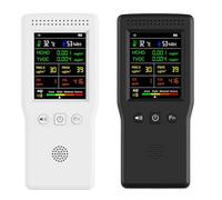 Akfldms Moniteur de Qualité de L'Air pour, Détecteur Portable avec Grand Affichage, Surveillance en Temps Réel avec Alerte Vocale, Kit de Test de L'Air Intérieur.