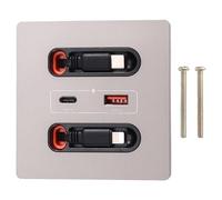 Akfldms Prise Murale Universelle 12w avec Câble de Chargement Rétractable Usb-A/Usb-C pour Téléphone Mobile et Tablette Type C.