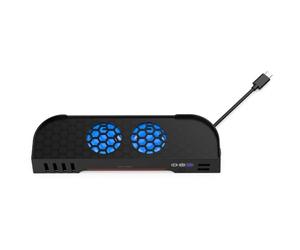 Akfldms Ventilateur de Refroidissement pour Switch 2 Console External Game Console Stand Color Base Base Heat Dissipation Fan avec RVB Light Card Slot