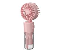 Akfldms Ventilateur Mini Portable avec Humidificateur Rechargeable par USB et de Brume Rafraîchissante, Idéal pour, le Bureau et la Chambre D'Étudiant, Compact et Portable.