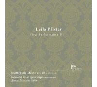AKFRED ZIMMERLIN - LEILA PFISTER - FIRST PERFORMANCE 3 : ZIMMERLIN : MEHR ALS ELF [CD+BLU-RAY]