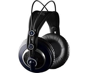 AKG K240 MKII Casque de Studio Professionnel Semi-Ouvert, Bandeau Auto-réglable, Conception Haute Performance, adaptateurs 3 mm et 1/4" - Noir et Bleu